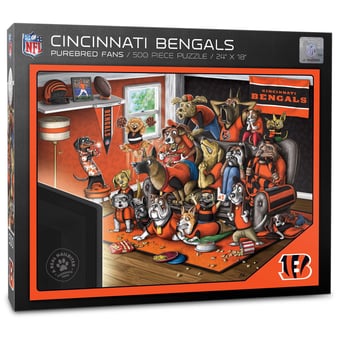 Fanpoint Cincinnati Bengals Purebred Fans 18'' x 24'' A Real Nailbiter 500-Piece Puzzle