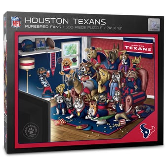 Fanpoint Houston Texans Purebred Fans 18'' x 24'' A Real Nailbiter 500-Piece Puzzle