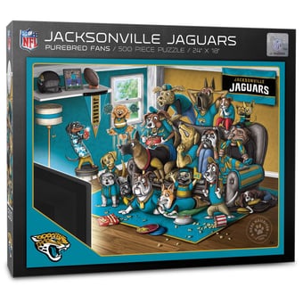 Fanpoint Jacksonville Jaguars Purebred Fans 18'' x 24'' A Real Nailbiter 500-Piece Puzzle