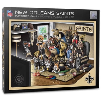 Fanpoint New Orleans Saints Purebred Fans 18'' x 24'' A Real Nailbiter 500-Piece Puzzle