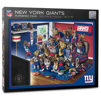 Fanpoint New York Giants Purebred Fans 18'' x 24'' A Real Nailbiter 500-Piece Puzzle