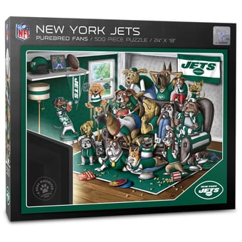 Fanpoint New York Jets Purebred Fans 18'' x 24'' A Real Nailbiter 500-Piece Puzzle
