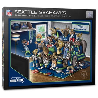 Fanpoint Seattle Seahawks Purebred Fans 18'' x 24'' A Real Nailbiter 500-Piece Puzzle