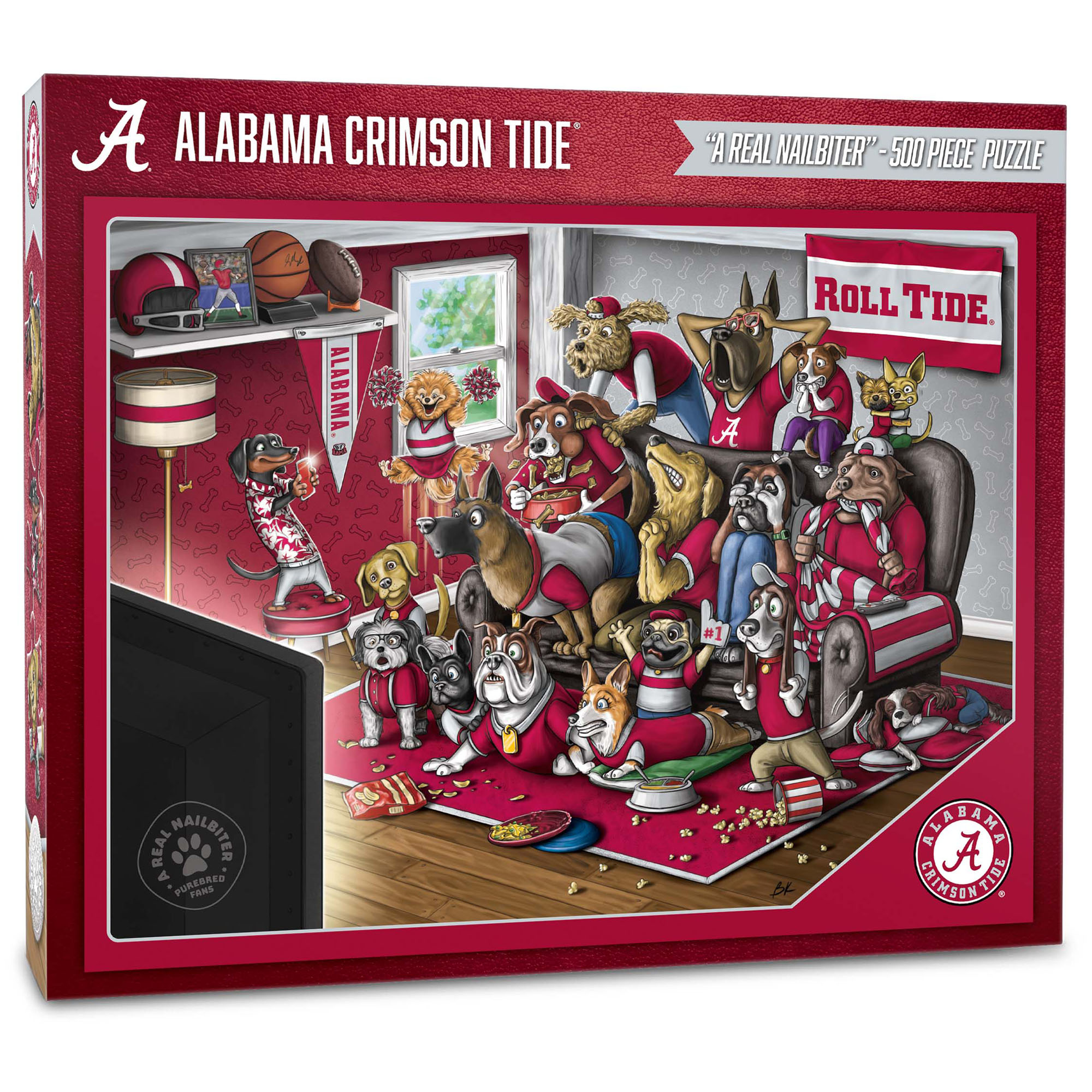 Fanpoint Alabama Crimson Tide Purebred Fans 18'' x 24'' A Real Nailbiter 500-Piece Puzzle