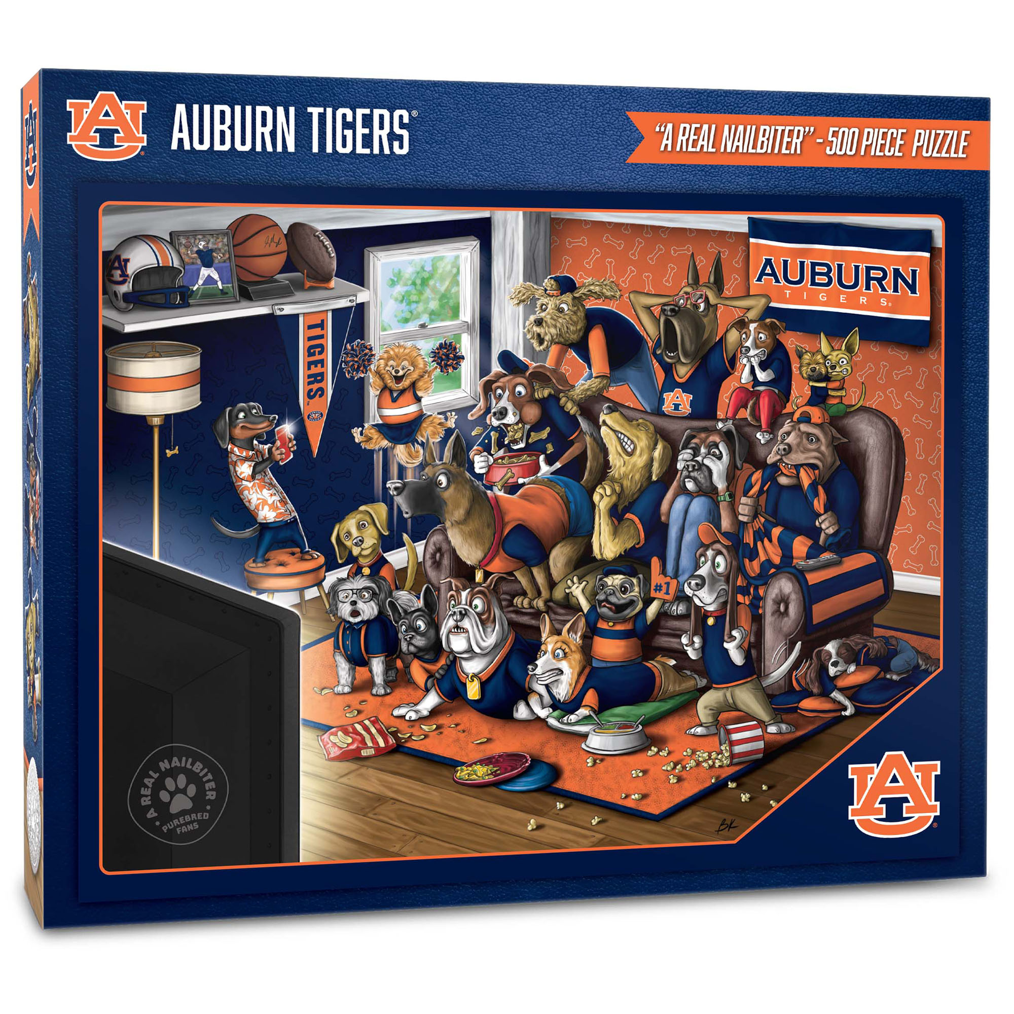 Fanpoint Auburn Tigers Purebred Fans 18'' x 24'' A Real Nailbiter 500-Piece Puzzle