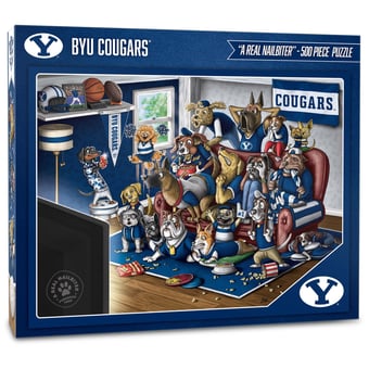 Fanpoint BYU Cougars Purebred Fans 18'' x 24'' A Real Nailbiter 500-Piece Puzzle