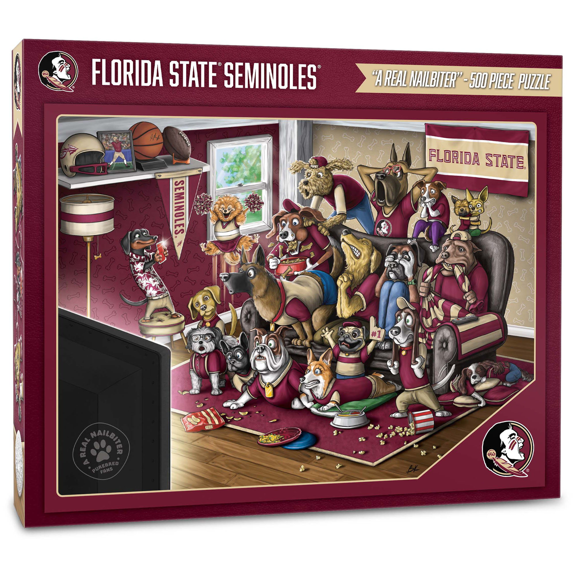 Fanpoint Florida State Seminoles Purebred Fans 18'' x 24'' A Real Nailbiter 500-Piece Puzzle