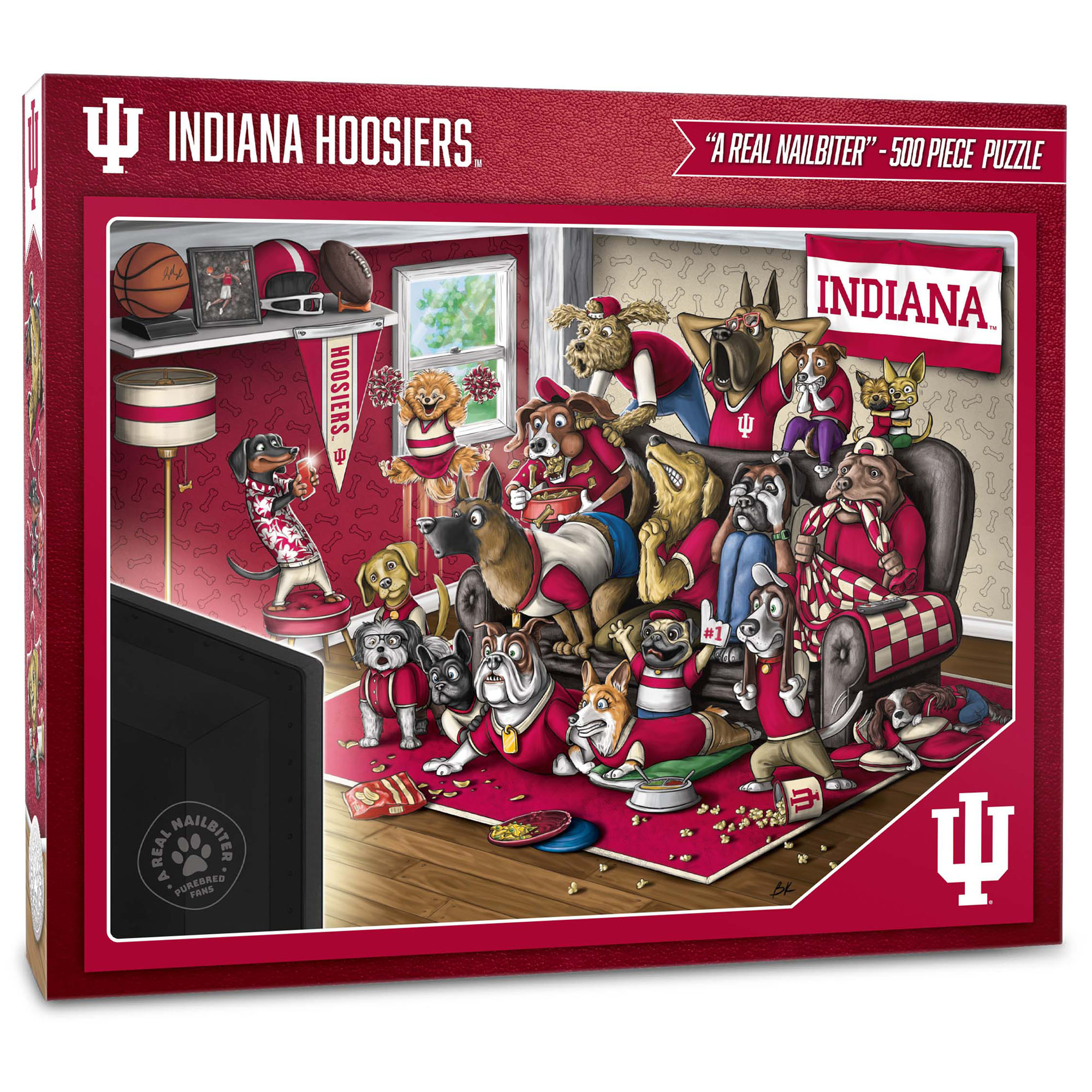 Fanpoint Indiana Hoosiers Purebred Fans 18'' x 24'' A Real Nailbiter 500-Piece Puzzle