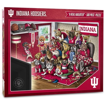 Fanpoint Indiana Hoosiers Purebred Fans 18'' x 24'' A Real Nailbiter 500-Piece Puzzle