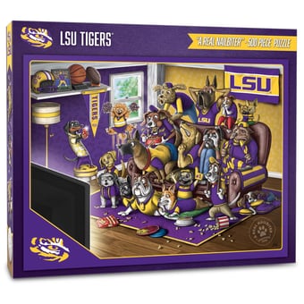 Fanpoint LSU Tigers Purebred Fans 18'' x 24'' A Real Nailbiter 500-Piece Puzzle