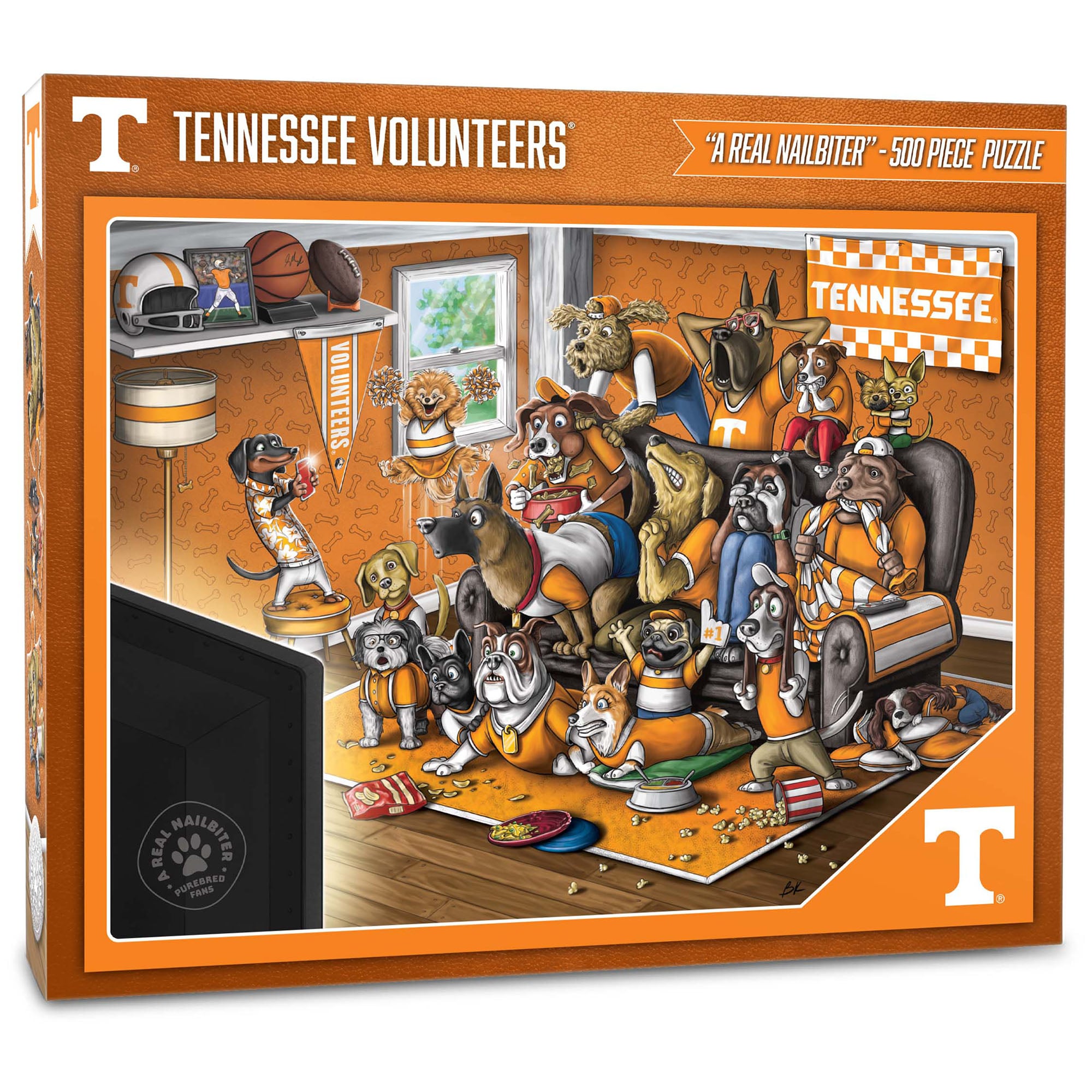 IDNA Tennessee Volunteers Purebred Fans 18'' x 24'' A Real Nailbiter 500-Piece Puzzle