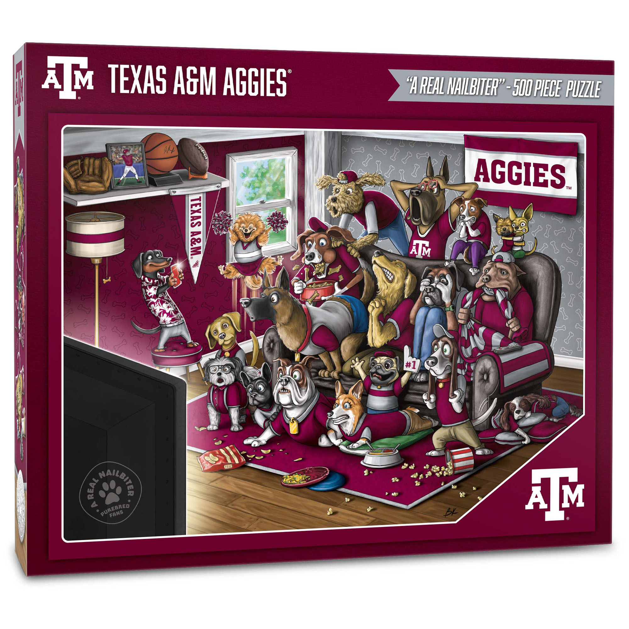 Fanpoint Texas A&M Aggies Purebred Fans 18'' x 24'' A Real Nailbiter 500-Piece Puzzle