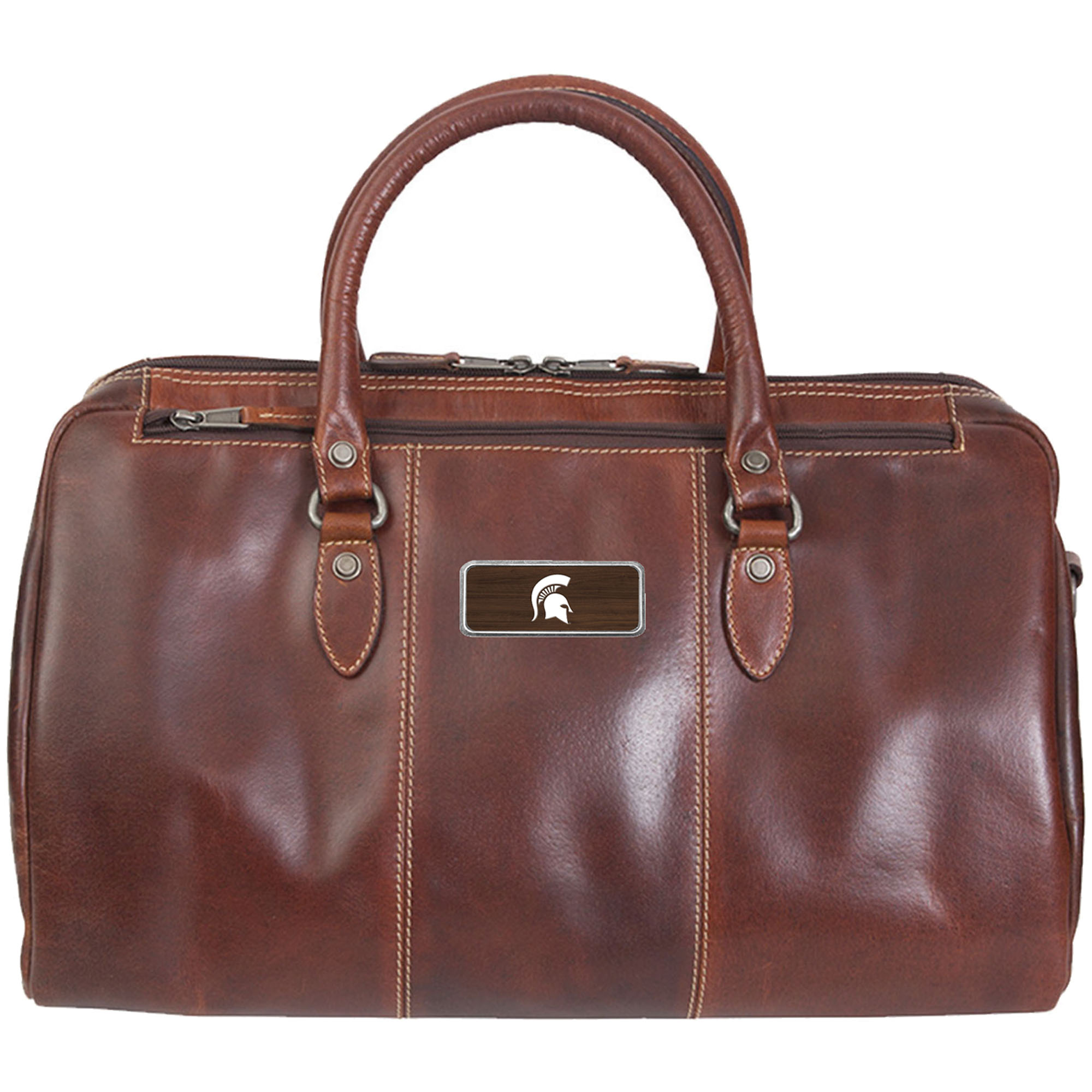 Brown Michigan State Spartans Logo Plate Niagara Canyon Duffel Bag