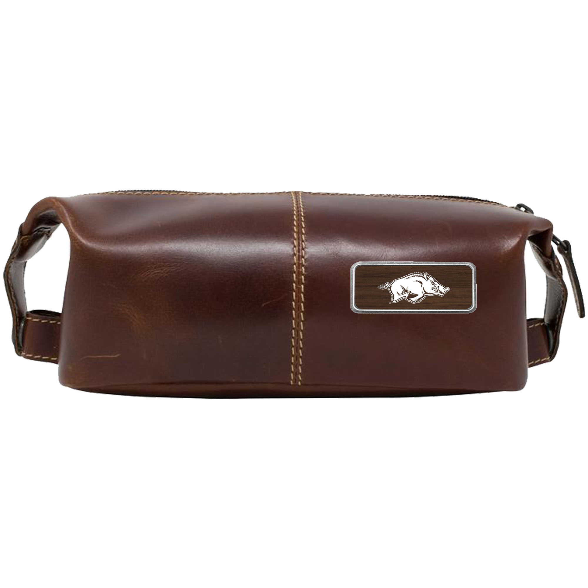 Brown Arkansas Razorbacks Logo Plate Wind River Canyon Travel Kit