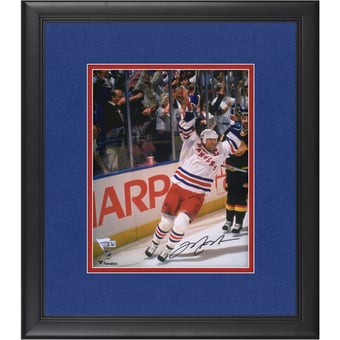Mark Messier New York Rangers Autographed Framed 8'' x 10'' Stanley Cup Goal Celebration Photograph