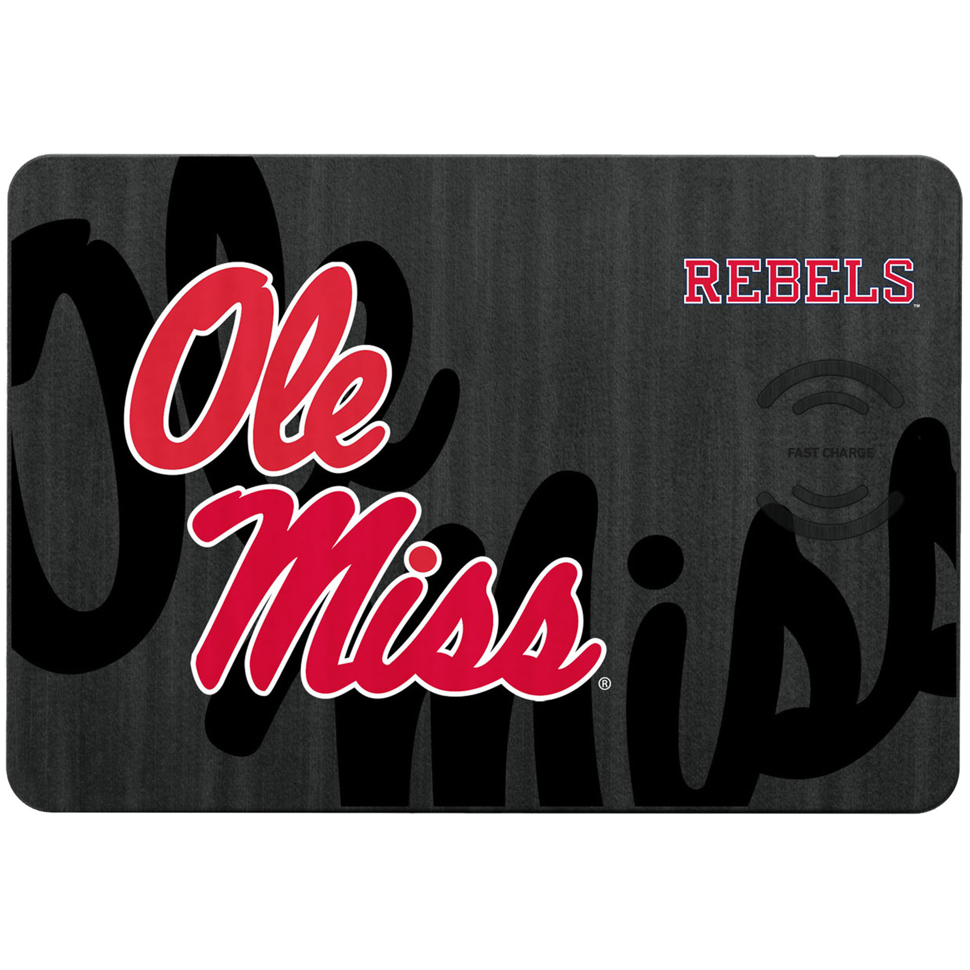 Keyscaper Ole Miss Rebels 15W Fast Wireless Charger and Mouse Pad