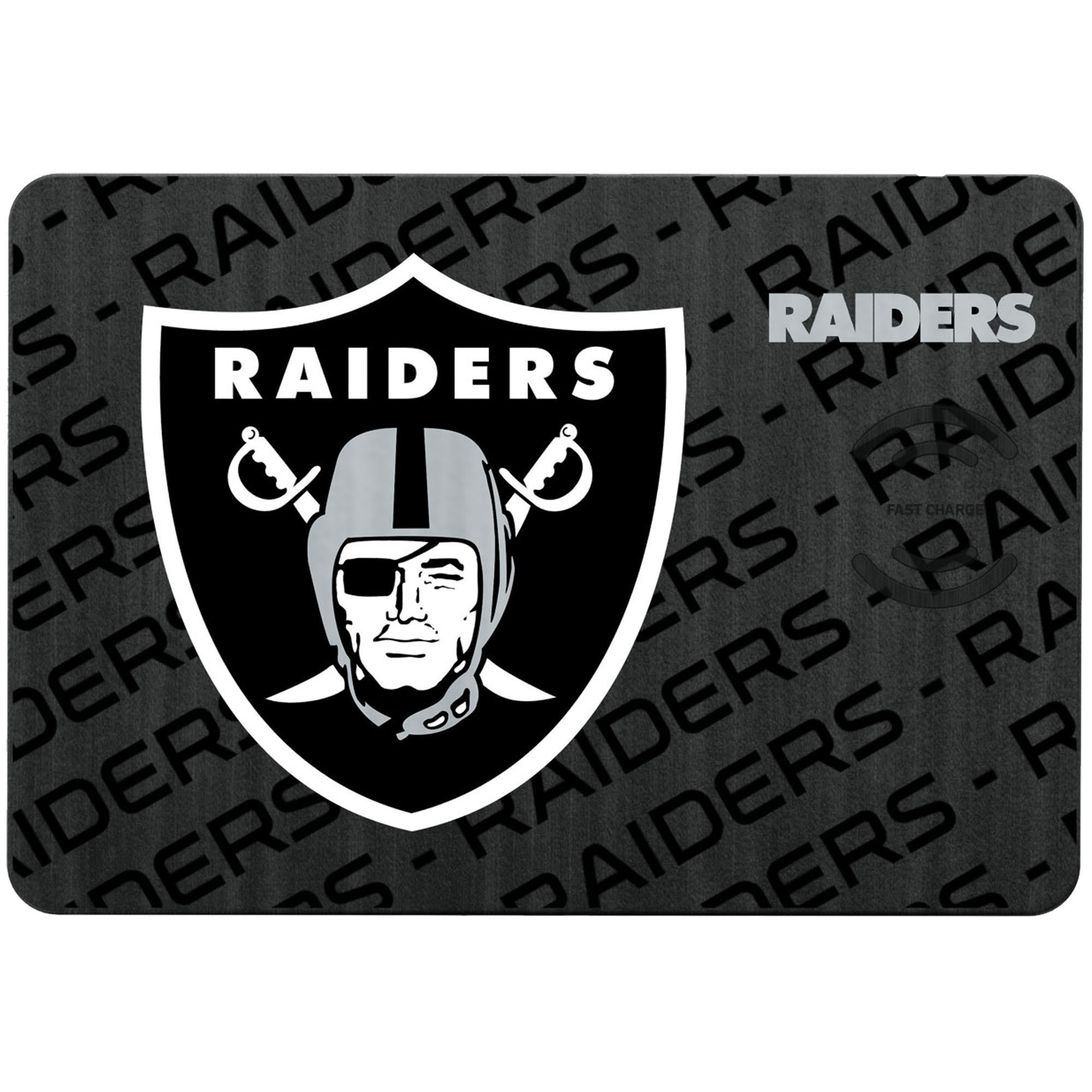 Keyscaper - Las Vegas Raiders 15W Fast Wireless Charger and Mouse Pad - Multicolor