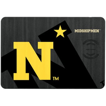 Keyscaper Navy Midshipmen 15W Fast Wireless Charger and Mouse Pad