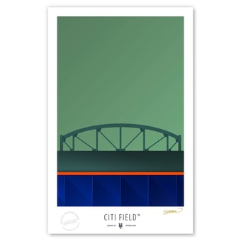 New York Mets Minimalist Citi Field 17" x 26" Limited Edition Fine Art Print
