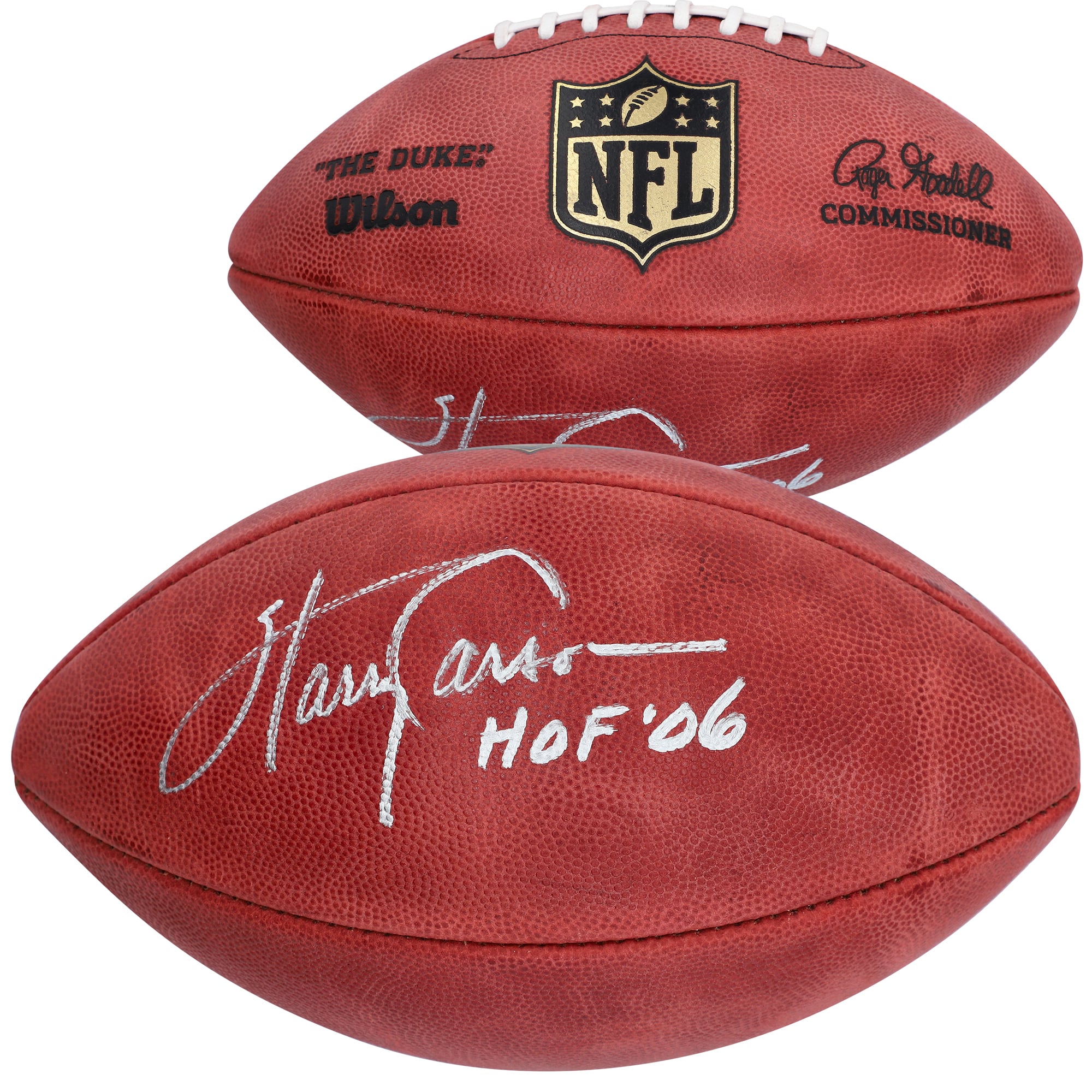 Harry Carson New York Giants Autographed Wilson Duke Pro Football with "HOF 06" Inscription