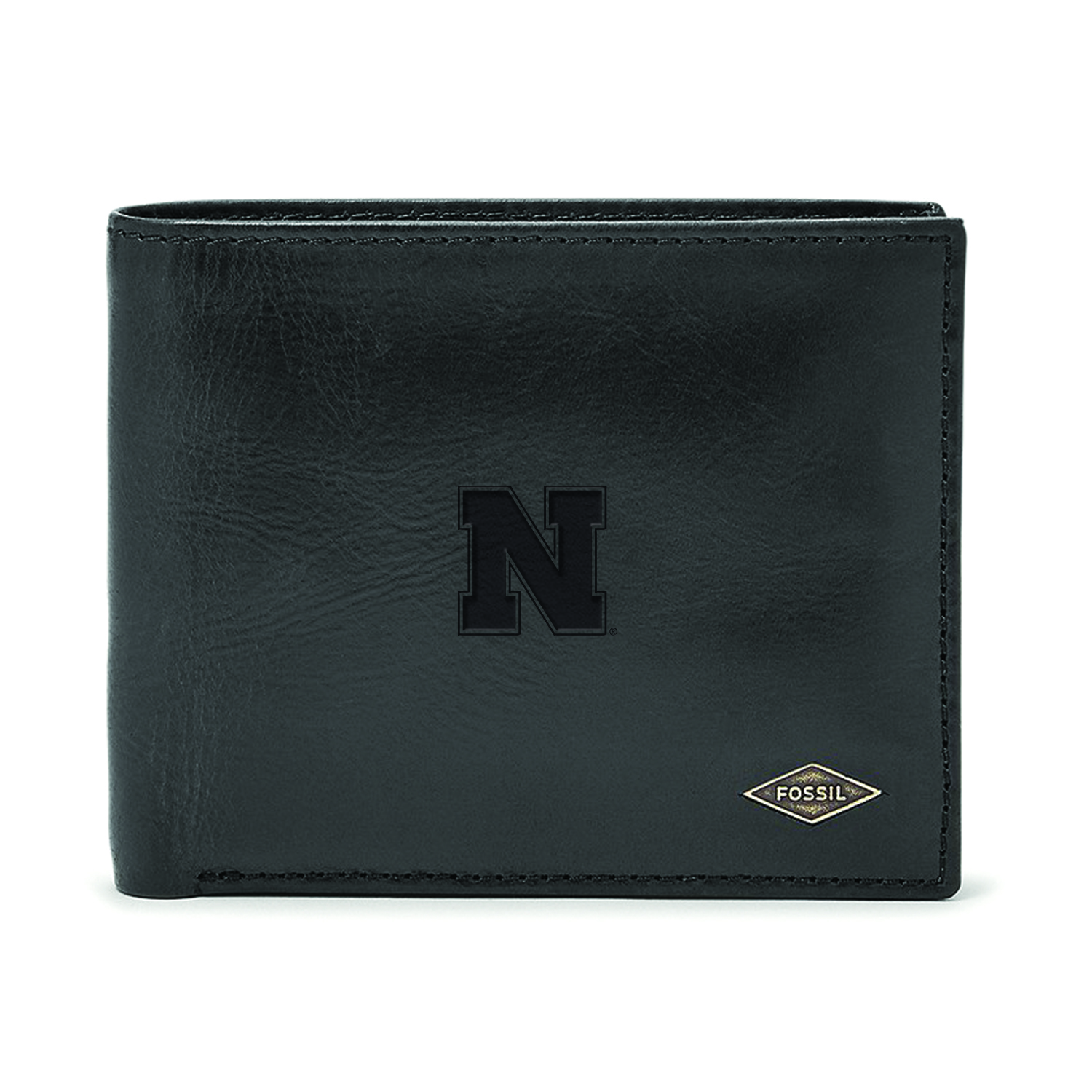 Men's Fossil Black Nebraska Huskers Ryan RFID Passcase