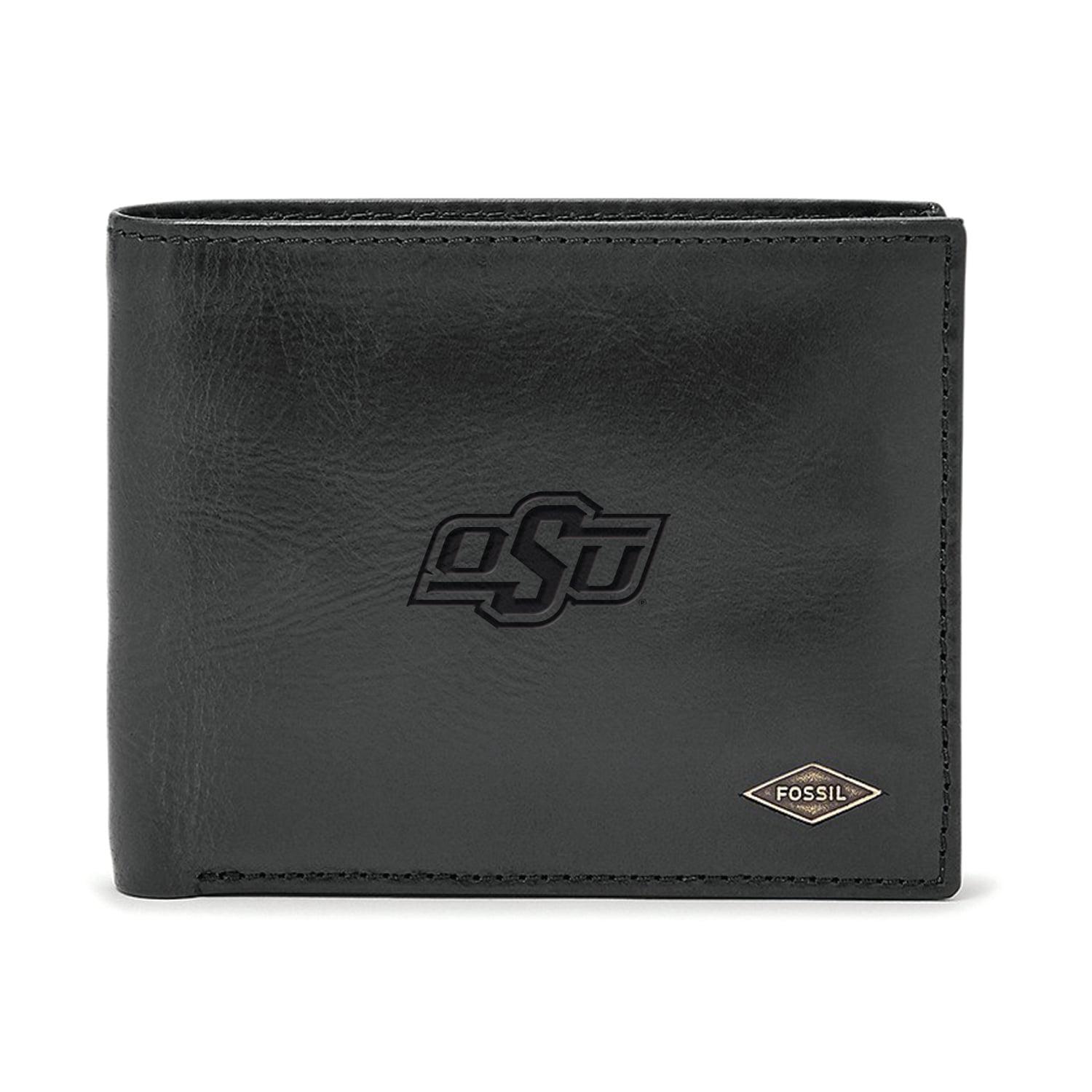 Men's Fossil Black Oklahoma State Cowboys Ryan RFID Passcase