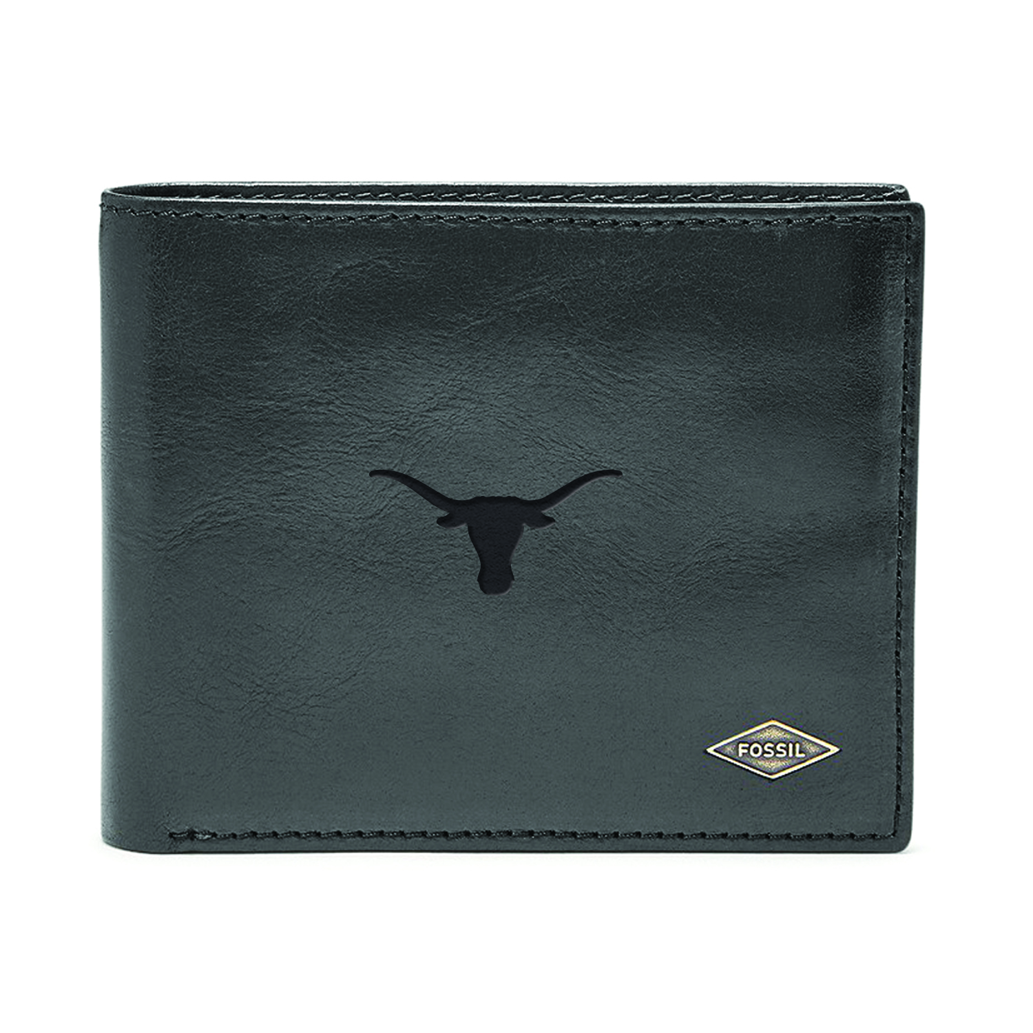 Men's Fossil Texas Longhorns Ryan RFID Flip ID Bi-Fold Wallet