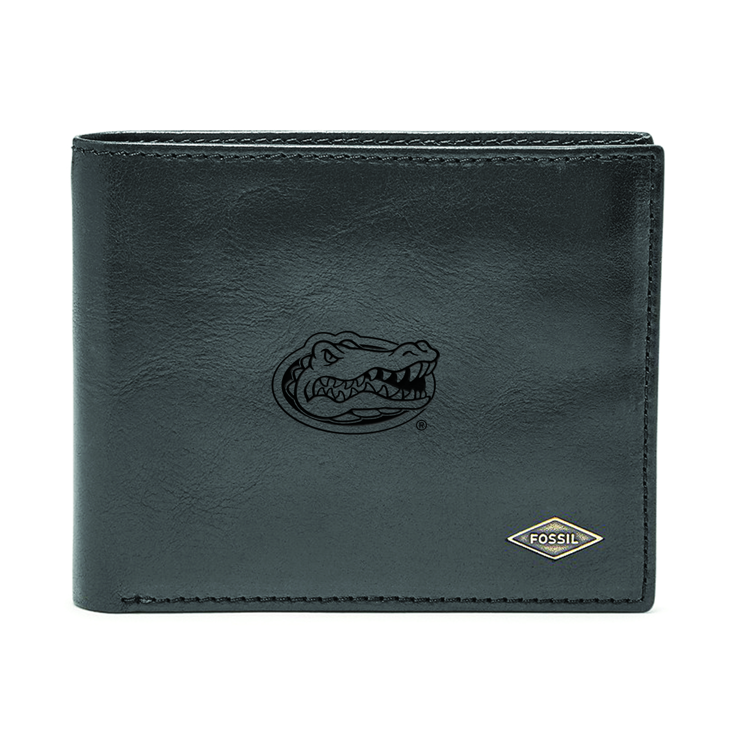 Men's Fossil Black Florida Gators Ryan RFID Flip ID Bi-Fold Wallet