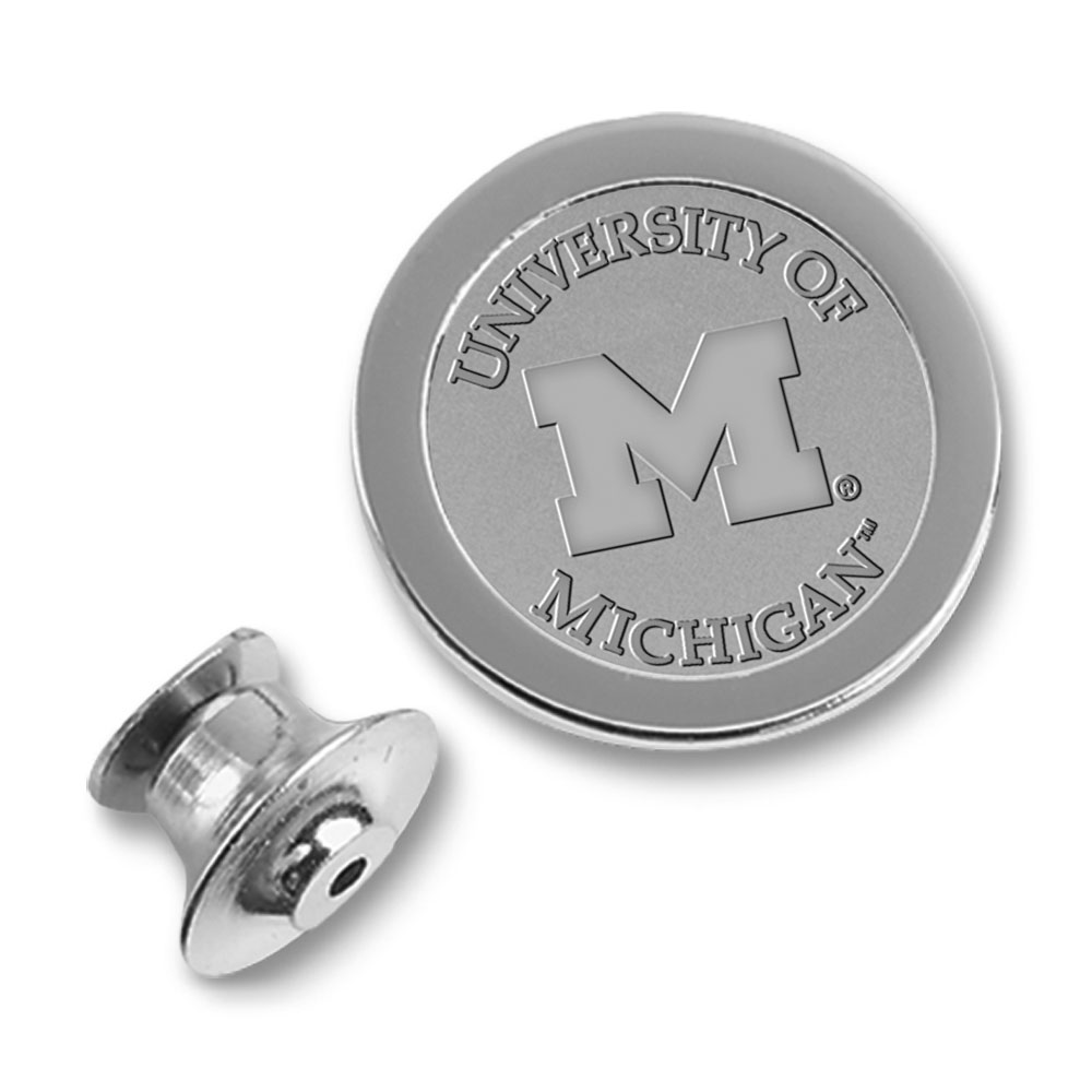 Michigan Wolverines Silver Lapel Pin