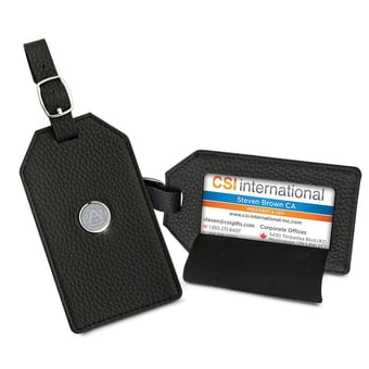 Auburn Tigers Leather Luggage Tag