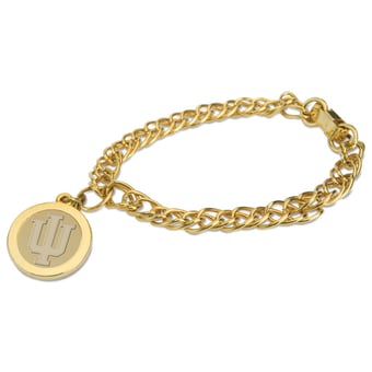 Indiana Hoosiers Gold Charm Bracelet