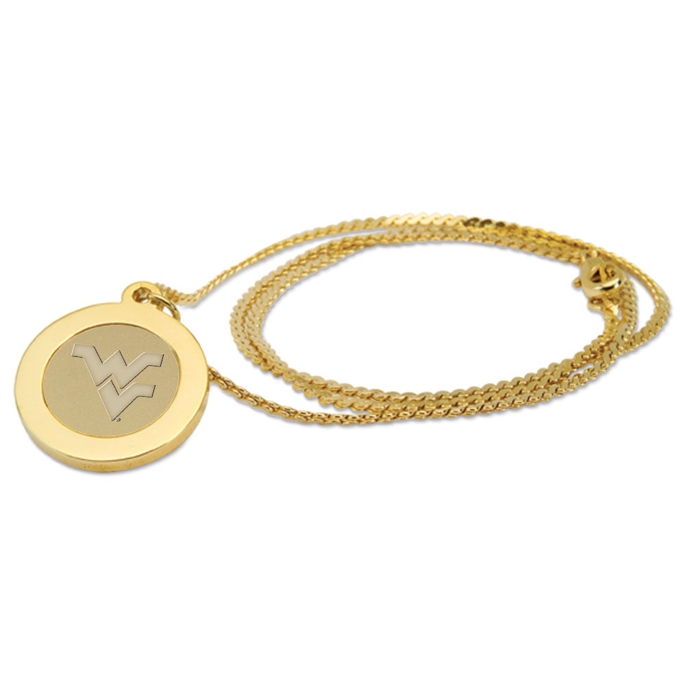 West Virginia Mountaineers Gold Pendant Necklace