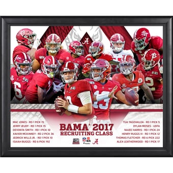 Alabama Crimson Tide Framed 16" x 20" 2017 Recruiting Class Collage
