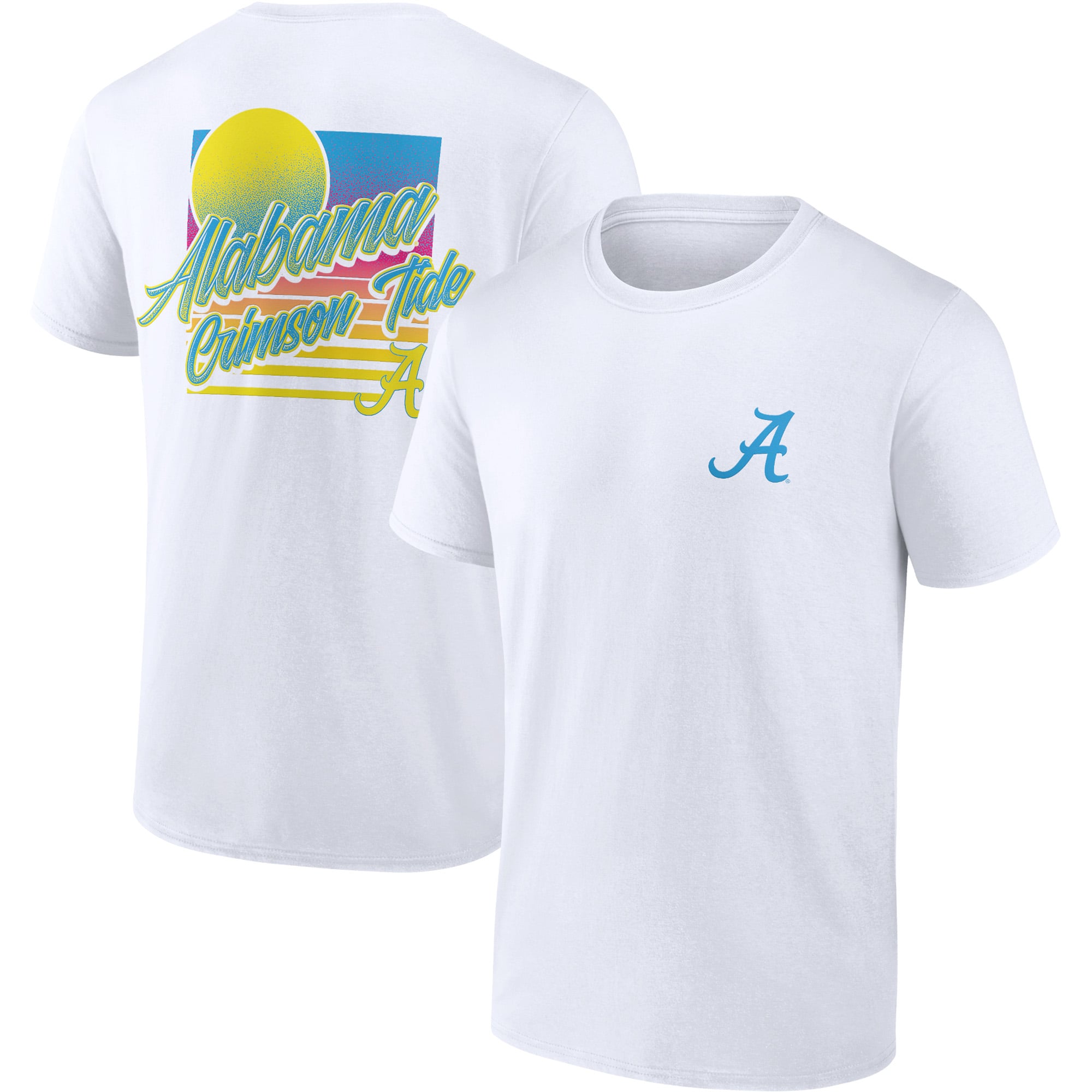 Men's Fanatics White Alabama Crimson Tide High Hurdles T-Shirt