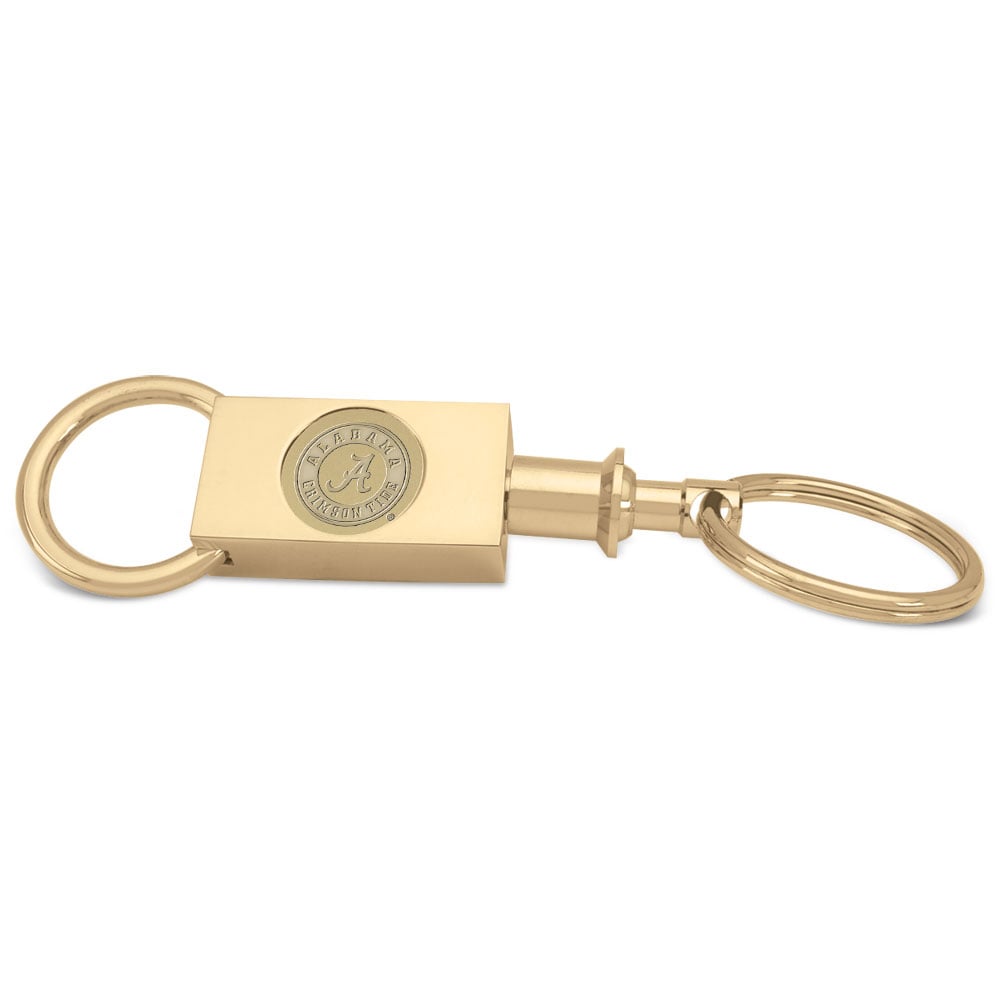 Gold Alabama Crimson Tide Two-Section Key Ring