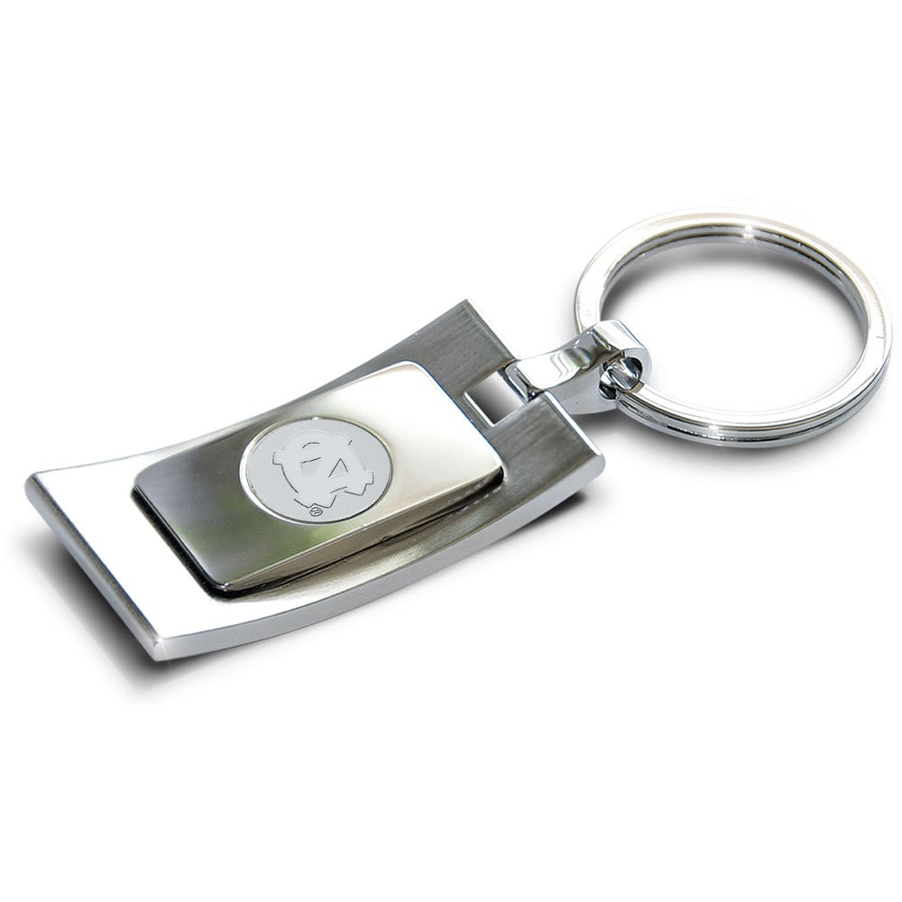 Silver North Carolina Tar Heels Curve Key Ring