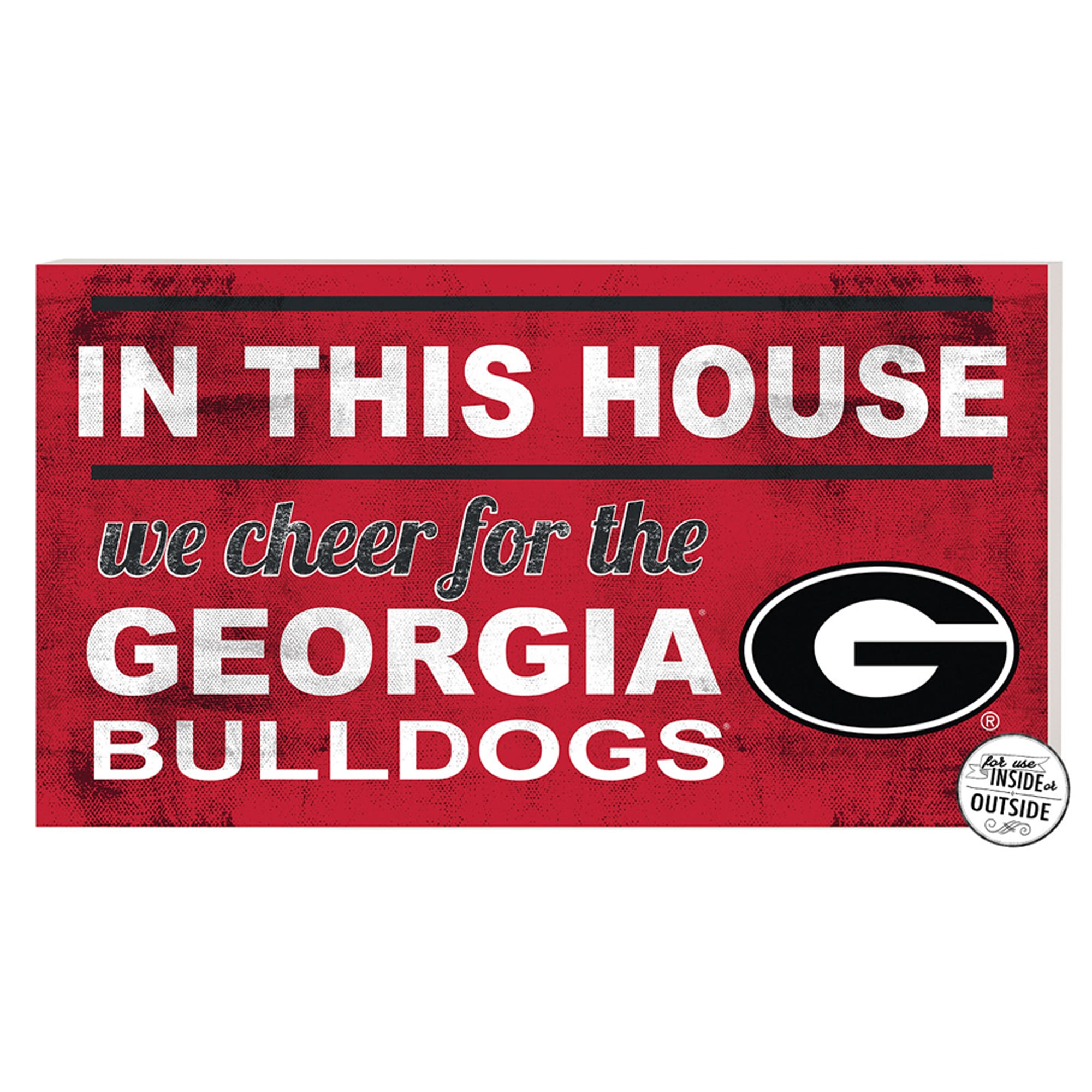 Georgia Bulldogs 11'' x 20'' Indoor/Outdoor In This House Sign