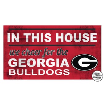 Georgia Bulldogs 11'' x 20'' Indoor/Outdoor In This House Sign