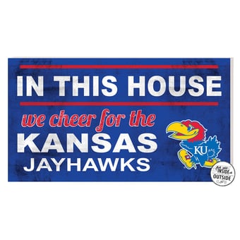 Kansas Jayhawks 11'' x 20'' Indoor/Outdoor In This House Sign