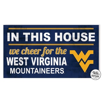 West Virginia Mountaineers 11'' x 20'' Indoor/Outdoor In This House Sign
