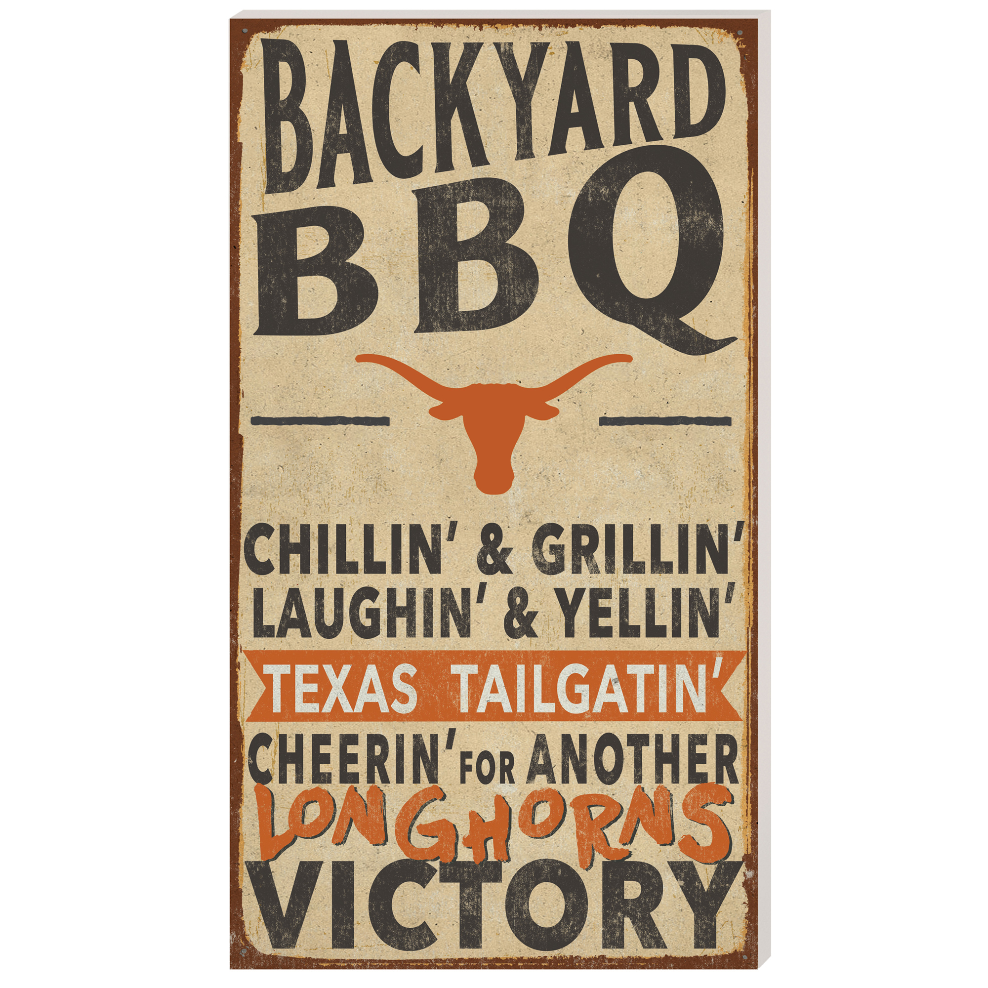 Texas Longhorns 11'' x 20'' Indoor/Outdoor BBQ Sign