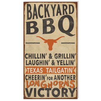 Texas Longhorns 11'' x 20'' Indoor/Outdoor BBQ Sign