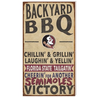 Florida State Seminoles 11'' x 20'' Indoor/Outdoor BBQ Sign