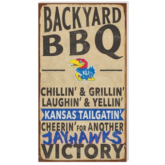 Kansas Jayhawks 11'' x 20'' Indoor/Outdoor BBQ Sign