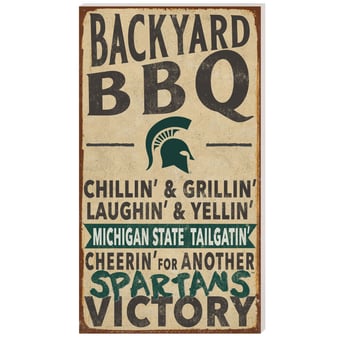 Michigan State Spartans 11'' x 20'' Indoor/Outdoor BBQ Sign