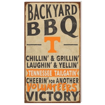 Tennessee Volunteers 11'' x 20'' Indoor/Outdoor BBQ Sign