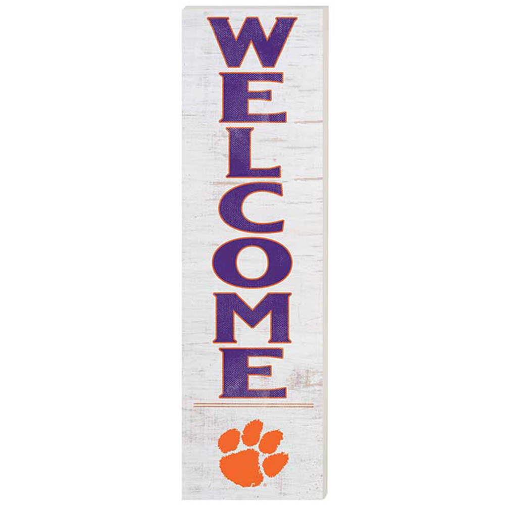 Clemson Tigers 10'' x 35'' Indoor/Outdoor Welcome Sign