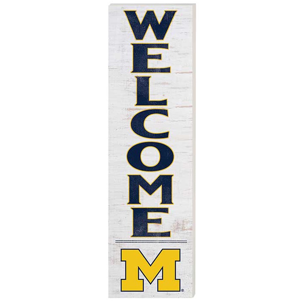 Michigan Wolverines 10'' x 35'' Indoor/Outdoor Welcome Sign