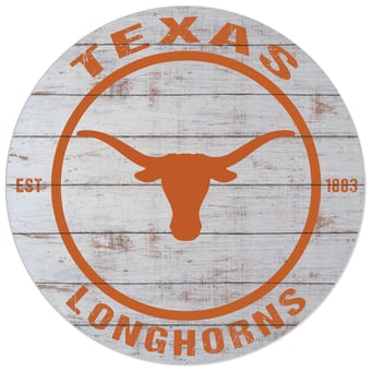 Texas Longhorns 20'' x 20'' Indoor/Outdoor Weathered Circle Sign