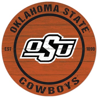 Oklahoma State Cowboys 20'' x 20'' Indoor/Outdoor Circle Sign